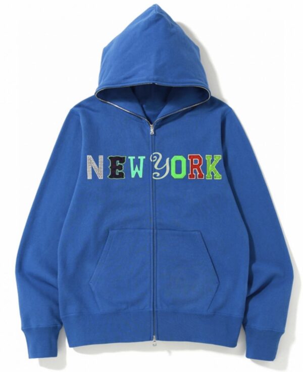 ZIP-UP NEW YORK HOODIE (BLUE)