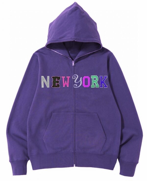 ZIP-UP NEW YORK HOODIE (PURPLE)