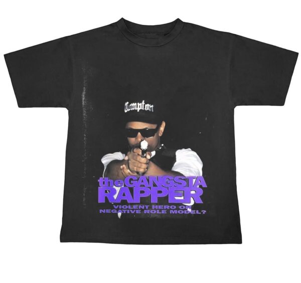 VINTAGE GANGSTA RAP T-SHIRT (PURPLE)